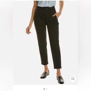 Eileen Fisher black denim cropped and pleated pants Size 8